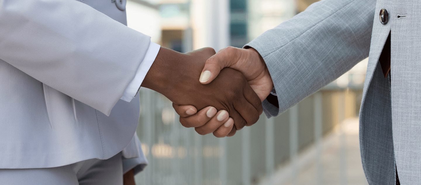 Business people shaking hands